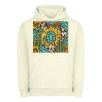 Pigment Pistachio western cactus with sunflowers and turquoise tumbler tbs Urban Hoodie - TumblerDesignByShophia