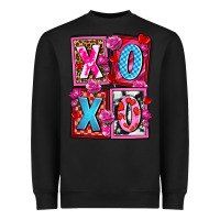 Black xoxo with roses and candies olivia Heavyweight Sweatshirt - OliviaCreatesArt
