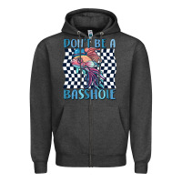 Charcoal Heather dont be a basshole Zipper Hoodie - MaliasSmallBusiness