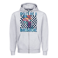 Heather Grey dont be a basshole Zipper Hoodie - MaliasSmallBusiness