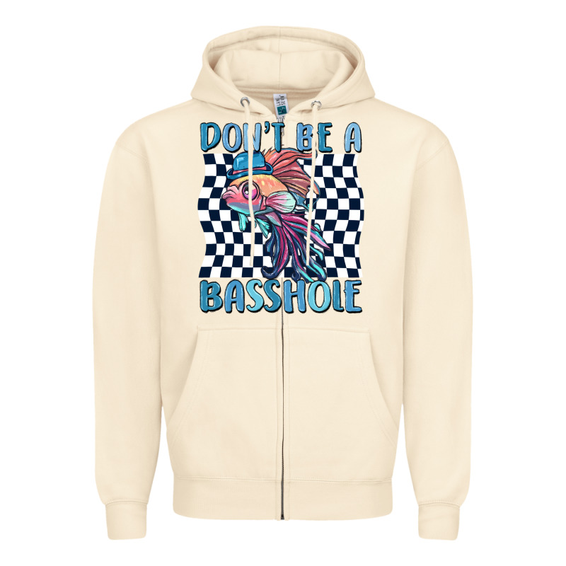 Dont Be A Basshole Zipper Hoodie by MaliasSmallBusiness | Teevron