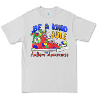 Dove Grey be a kind sole autism awareness Premium Tee - MaliasSmallBusiness
