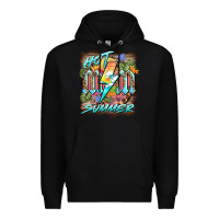 Black hot mom summer Premium Hoodie - BarkalooDesign