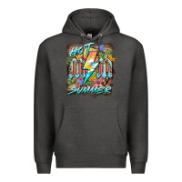 Charcoal Heather hot mom summer Premium Hoodie - BarkalooDesign