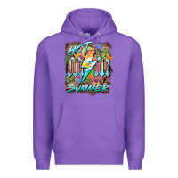Purple hot mom summer Premium Hoodie - BarkalooDesign