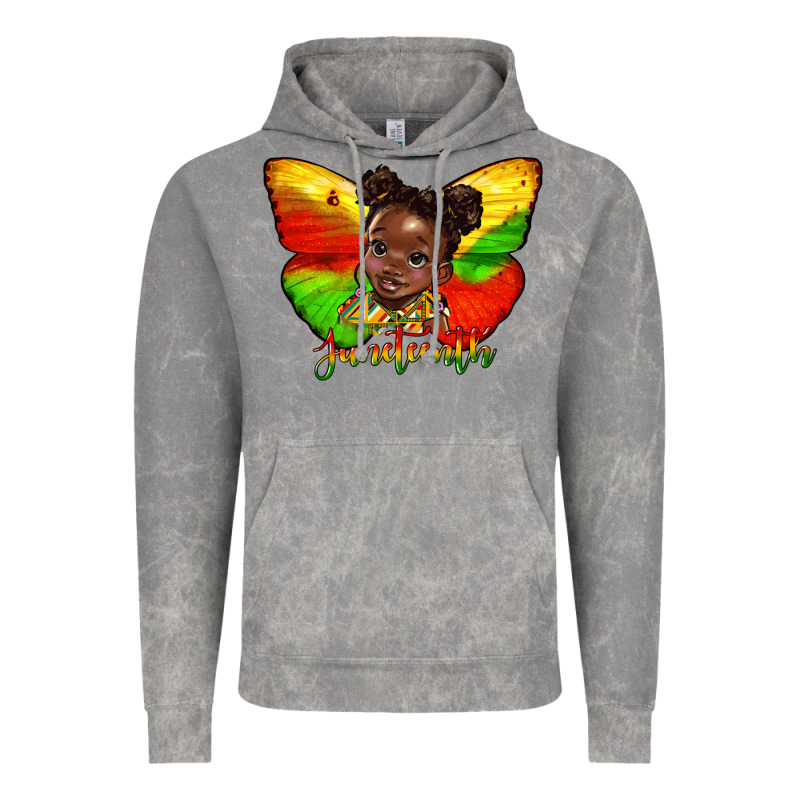 Juneteenth Butterfly Black Girl Vintage Hoodie by HRA Design Shop | Teevron