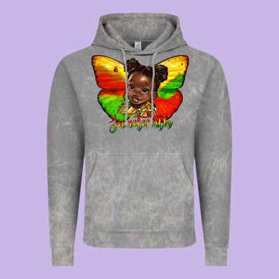 Juneteenth Butterfly Black Girl Vintage Hoodie Designed By Hra Design Shop