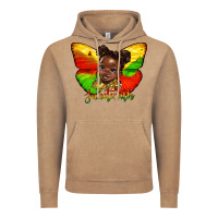 Vintage Coffee juneteenth butterfly black girl Vintage Hoodie - HRA Design Shop