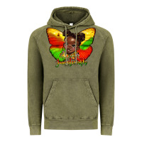 Vintage Olive juneteenth butterfly black girl Vintage Hoodie - HRA Design Shop