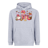 Heather Grey mexican pan dulce coffee cups Heavyweight Hoodie - MaliasSmallBusiness