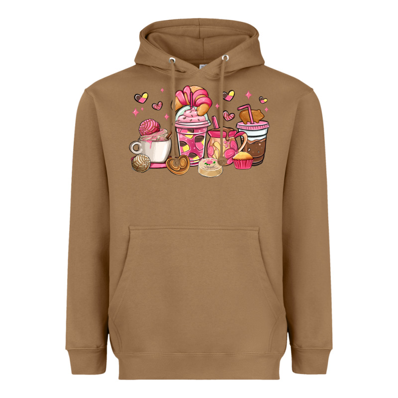 Mexican Pan Dulce Coffee Cups Heavyweight Hoodie by MaliasSmallBusiness | Teevron