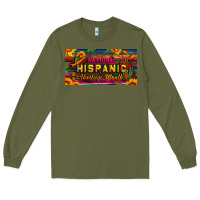 Army Green national hispanic heritage month license plate Long Sleeve Tee - BundleAndBundleShop