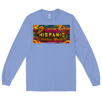 Colony Blue national hispanic heritage month license plate Long Sleeve Tee - BundleAndBundleShop