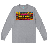 Heather Grey national hispanic heritage month license plate Long Sleeve Tee - BundleAndBundleShop