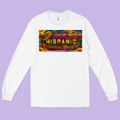 National Hispanic Heritage Month License Plate Long Sleeve Tee Designed By Bundleandbundleshop