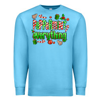 Ocean Blue Peppermint Everything Premium Sweatshirt - MaliasSmallBusiness