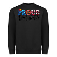 Black proud firefighter Heavyweight Sweatshirt - HRA Design Shop