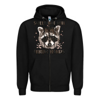 Black sweet but will throw hands Zipper Hoodie - MaliasSmallBusiness