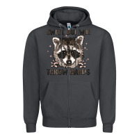 Smoke sweet but will throw hands Zipper Hoodie - MaliasSmallBusiness