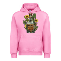 Fuchsia Pink Western whiskey bottle Urban Hoodie - HowdyJamesFarm