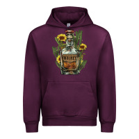 Mauve Wine Western whiskey bottle Urban Hoodie - HowdyJamesFarm