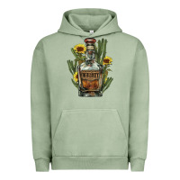 Pigment Oil Green Western whiskey bottle Urban Hoodie - HowdyJamesFarm