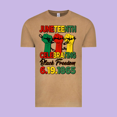 Juneteenth Celebrating Black Freedom Vintage Tee Designed By Hra Design Shop