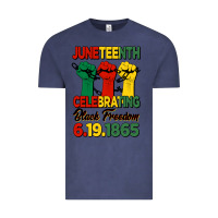 Vintage Denim juneteenth celebrating black freedom Vintage Tee - HRA Design Shop