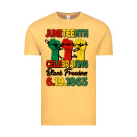 Vintage Mustard juneteenth celebrating black freedom Vintage Tee - HRA Design Shop