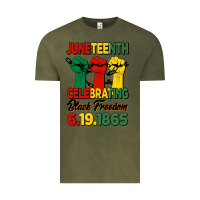 Vintage Olive juneteenth celebrating black freedom Vintage Tee - HRA Design Shop
