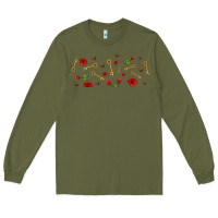 Army Green rosses and keys Long Sleeve Tee - AdoDesignShop