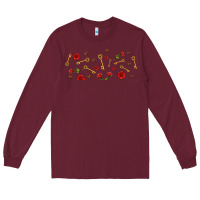 Burgundy rosses and keys Long Sleeve Tee - AdoDesignShop
