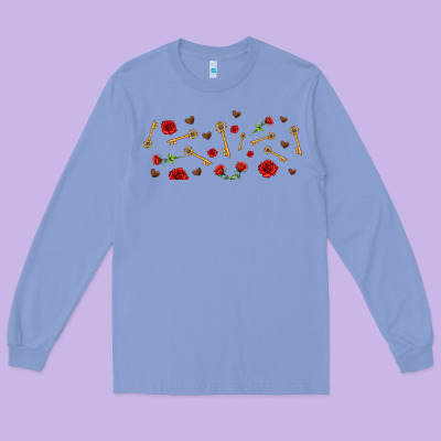 Rosses And Keys Long Sleeve Tee Designed By Adodesignshop