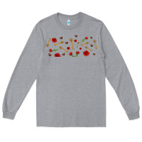 Heather Grey rosses and keys Long Sleeve Tee - AdoDesignShop