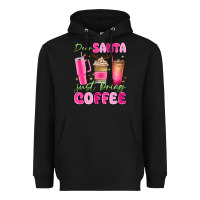 Black dear santa just bring coffee Heavyweight Hoodie - MaliasSmallBusiness