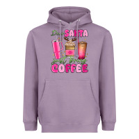 Lavender dear santa just bring coffee Heavyweight Hoodie - MaliasSmallBusiness
