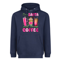 Navy dear santa just bring coffee Heavyweight Hoodie - MaliasSmallBusiness