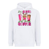 White dear santa just bring coffee Heavyweight Hoodie - MaliasSmallBusiness