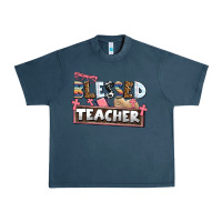 Midnight Navy blessed teacher Urban Heavy Tee - AdoDesignShop