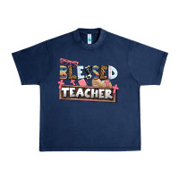 Navy blessed teacher Urban Heavy Tee - AdoDesignShop