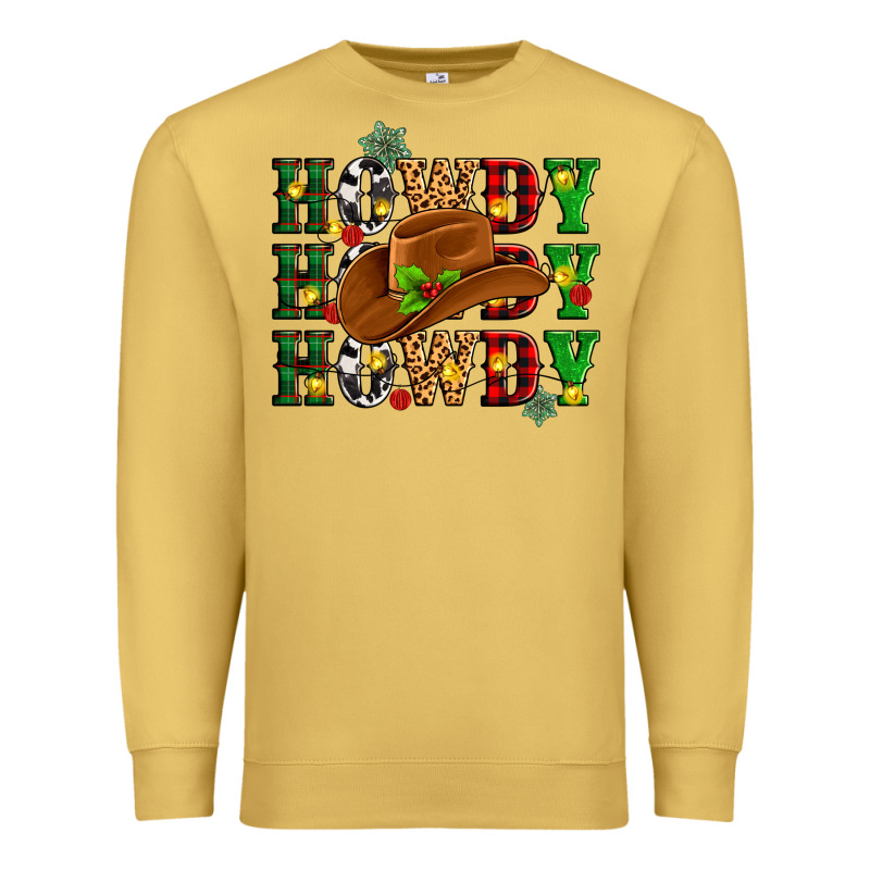 Howdy Howdy Howdy Christmas Premium Sweatshirt by MaliasSmallBusiness | Teevron
