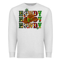 Oatmeal Heather Howdy Howdy Howdy christmas Premium Sweatshirt - MaliasSmallBusiness