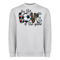 Heather Grey for the love of the game socer Heavyweight Sweatshirt - CowhideDigitalArt