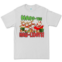 Dove Grey happ yee haw lidays Premium Tee - MaliasSmallBusiness