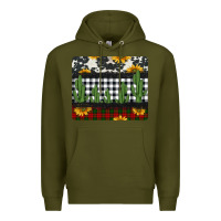Army Green cowhide cacti sunflowers christmas mousepad Premium Hoodie - Jasminsmagicworld