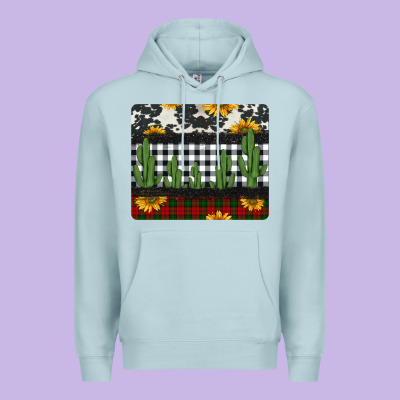 Cowhide Cacti Sunflowers Christmas Mousepad Premium Hoodie Designed By Jasminsmagicworld