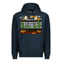 Navy cowhide cacti sunflowers christmas mousepad Premium Hoodie - Jasminsmagicworld
