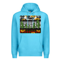 Ocean Blue cowhide cacti sunflowers christmas mousepad Premium Hoodie - Jasminsmagicworld