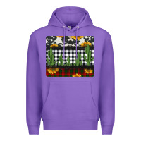 Purple cowhide cacti sunflowers christmas mousepad Premium Hoodie - Jasminsmagicworld