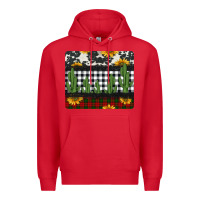 Red cowhide cacti sunflowers christmas mousepad Premium Hoodie - Jasminsmagicworld